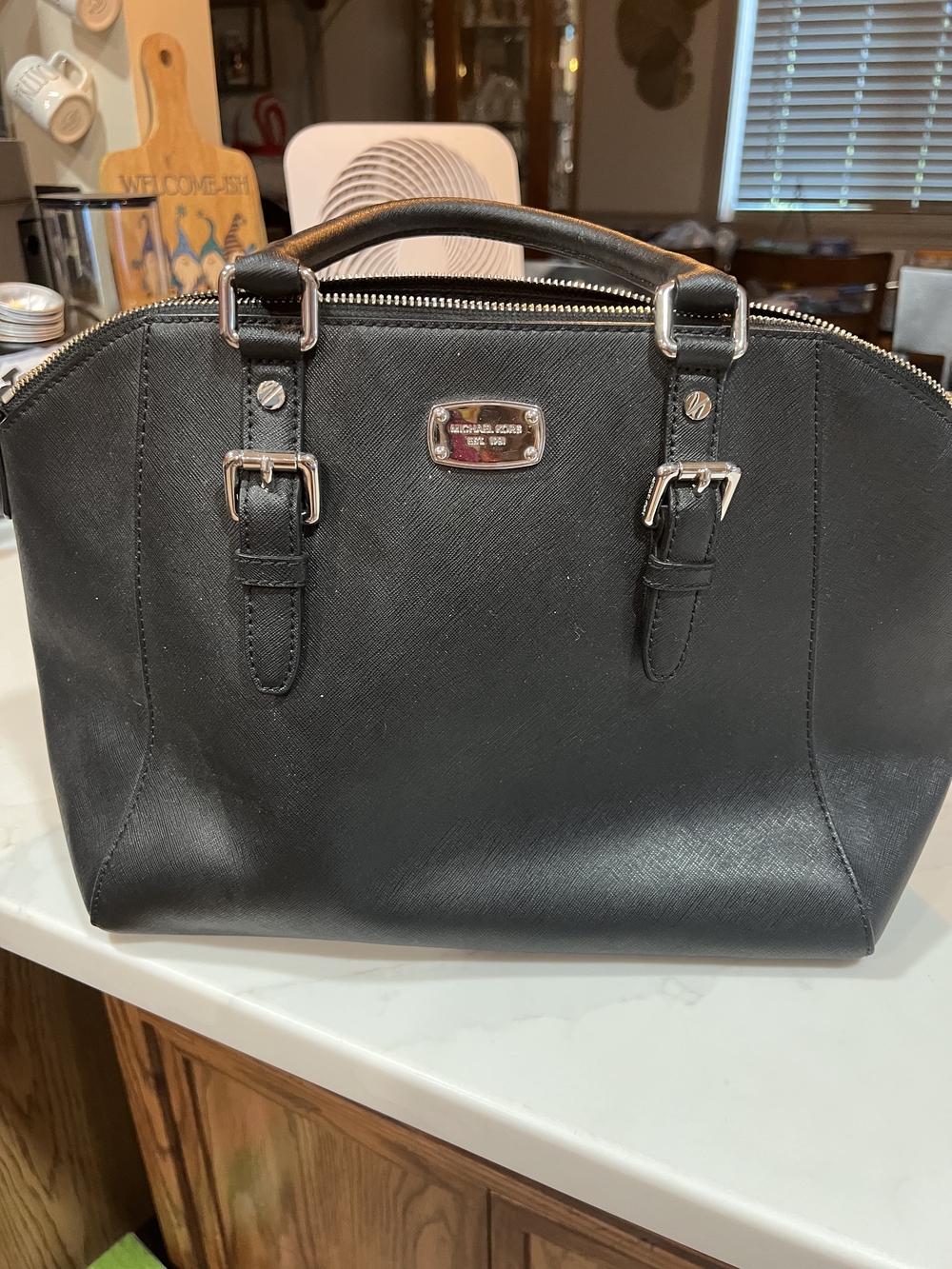 Michael Kors Black Saffiano Leather Satchel